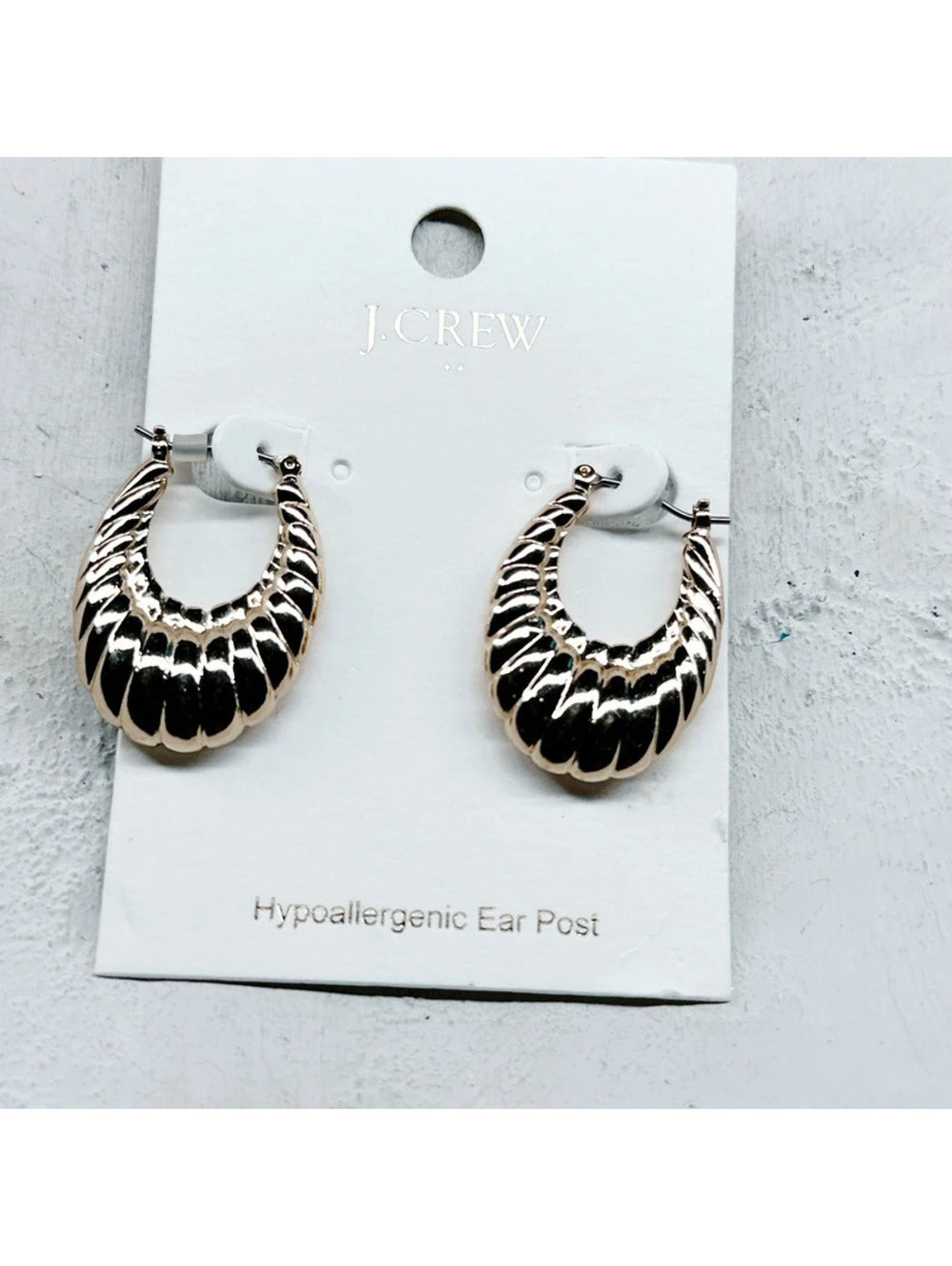 7376gc. J Crew Factory Saddleback Hoops Goldtone